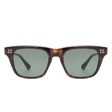 S1238 - Square Classic Horn Rimmed Tinted Flat Top Wholesale Sunglasses
