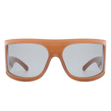 S2133 - Oversize Irregular Fashion Large Square Wrap Around Wholesale Sunglasses
