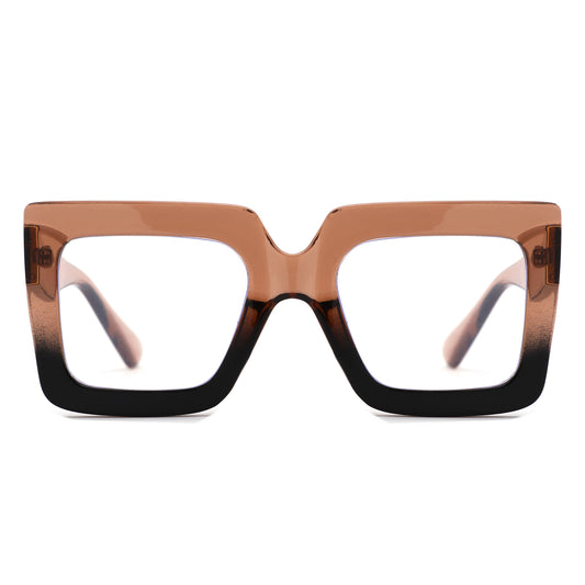 HB1004 - Oversized Square Blue Light Blocking Glasses
