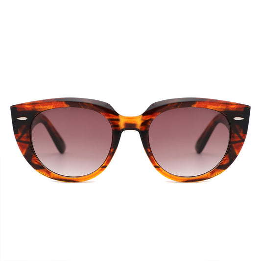 HS1424 - Women Round Cat Eye Fashion Sunglasses