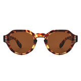HS1369 - Round Modern Geometric Vintage Inspired Retro Wholesale Sunglasses