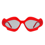 HS1249 - Women Geometric Wavy Design Fashion Wholesale Sunglasses