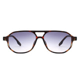 S1254 - Retro Brow-Bar Tinted Fashion Aviator Wholesale Sunglasses