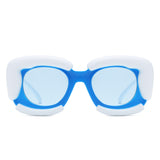 S2138 - Square Geometric Irregular Chunky Fashion Futuristic Wholesale Sunglasses