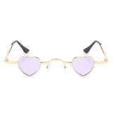 HJ1002 - Small Metal Heart Shaped Tinted Mini Color Pop Wholesale Sunglasses