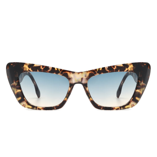 HS1259 - Women Square Chic Tinted Retro Cat Eye Fashion Wholesale Sunglasses