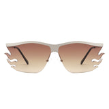 HJ2085 - Rimless Modern Tinted Lens Square Wholesale Sunglasses