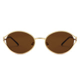 HJ2152 - Vintage Round Metal Color Tint Lenses Sunglasses - Iris Fashion