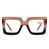 HR1002 - Oversize Square Reading Glasses - Iris Fashion