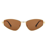 HJ2134 - Women Slim Ribbed Temple Cat Eye Wholesale Sunglasses