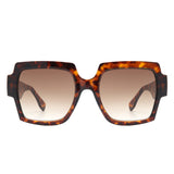 HS2161 - Women Fashion Oversize Flat Top Square Wholesale Sunglasses