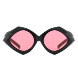HS2177 - Geometric Fashion Polygon Triangle Wholesale Sunglasses