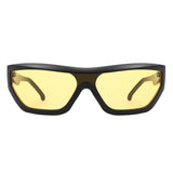 HS1288 - Square Wrap Around Geometric Fashion Wholesale Sunglasses