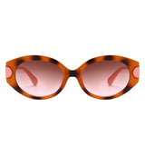 HS1394 - Retro Oval Fashion Tinted Wholesale Sunglasses
