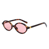 HS1420 - Retro Slim Oval Narrow Minimalist Sunglasses