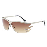 HJ2085 - Rimless Modern Tinted Lens Square Wholesale Sunglasses