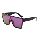 FS1005 - Oversize Bold Flat Top Shield Mirrored Wholesale Sunglasses