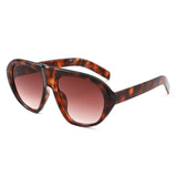 HS1437 - Oversized Retro Shield Sunglasses