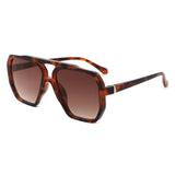 HS2268 - Women Oversized Square Fashion Aviator Sunglasses
