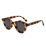 P/C028-1 - Chunky Round Keyhole Retro Sunglasses - Iris Fashion