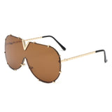 HJ3031 - Oversize Fashion Luxury Women Aviator Wholesale Sunglasses