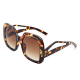 HS1231 - Women Square Large Double Frame Fashion Oversize Wholesale Sunglasses