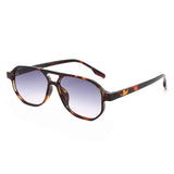 S1254 - Retro Brow-Bar Tinted Fashion Aviator Wholesale Sunglasses