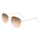J1005 - Retro Square Flat Top Tinted Fashion Wholesale Sunglasses