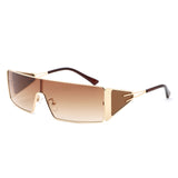 HJ3033 - Rectangle Retro Wrap Around Fashion Square Wholesale Sunglasses