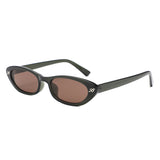 HS2233 - Slim Retro Geometric Oval Narrow Wholesale Sunglasses