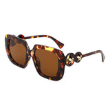 HS2200 - Oversized Square Star Design Women Fashion Wholesale Sunglasses