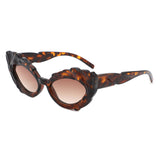HS1310 - Women Fashion Modern Sculpted Cat Eye Wholesale Sunglasses