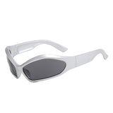 HS1344 - Futuristic Sleek Wraparound Bold Fashion Y2K Wholesale Sunglasses