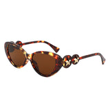 HS2201 - Vintage Cat-Eye Star-Temple Fashion Wholesale Sunglasses