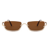 HJ2098 - Rectangle Retro Semi-Rimless Modern Tinted Wholesale Sunglasses