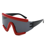 HS2195 - Futuristic Shield Oversize Wraparound Visor Wholesale Sunglasses