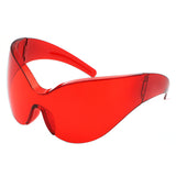 HW1014 - Futuristic Oversize Shield Wrap Around Tinted Wholesale Sunglasses