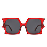 HS1295 - Square Irregular Bat Wing Shape Flat Top Wholesale Sunglasses