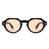HS1369 - Round Modern Geometric Vintage Inspired Retro Wholesale Sunglasses
