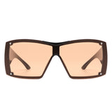 HS1269 - Oversize Thick Frame Square Wrap Around Women Wholesale Sunglasses