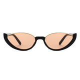 HS2193 - Retro Oval Semi-Rimless Round Wholesale Sunglasses