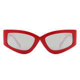 HS1235 - Rectangle Geometric Tinted Chunky Square Wholesale Sunglasses