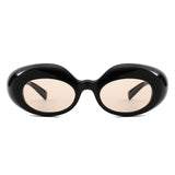 HS1430 - Chunky Retro Thick Frame Fashion Oval Sunglasses