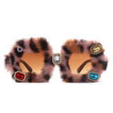 HS2127 - Women Oversize Fuzzy Luxury Party Fashion Fur Square Wholesale Sunglasses
