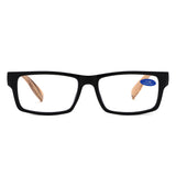 884 - Classic Rectangle Thick Frame Reading Glasses - Iris Fashion