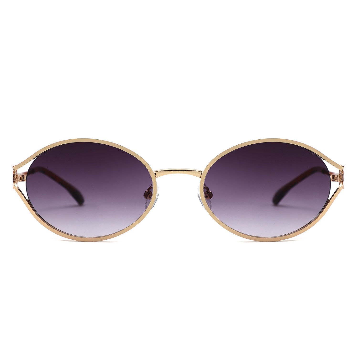 HJ2152 - Vintage Round Metal Color Tint Lenses Sunglasses - Iris Fashion