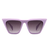 S2125-1 - Retro Flat Top Square Fashion Cat Eye Wholesale Sunglasses