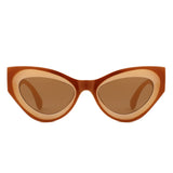 HS1378 - Women Retro Thick Frame Fashion Cat Eye Wholesale Sunglasses