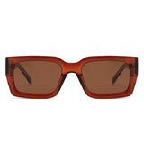 P/C011 - Chunky Rectangle Retro Sunglasses - Iris Fashion