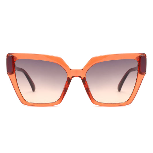 HS1392 - Oversize Angular Square Cat Eye Wholesale Sunglasses
